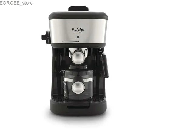 Caféarers Mr. Coffee 4-Shot Steam Espresso Cappuccino and Latte Maker in Black Y240403