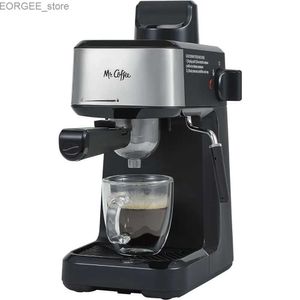Caférales Mr. Coffee Steam Espresso Maker avec pichet moussant en acier inoxydable Y240403