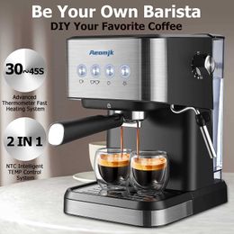 Cafetières Norme américaine italienne semi-automatique concentrée haute pression extraction mousse de lait machine à café CM3010 240227
