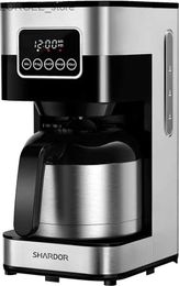 Cafetières cafenées cafetières programmables avec une machine à café à écran tactile thermique à 8 tasses avec une minuterie Strong Brew Y240403