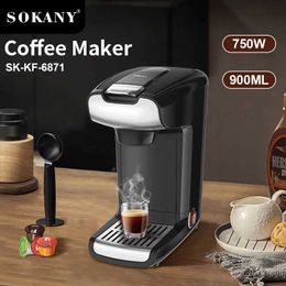 Cafetières SOKANY 6871 maison petit bureau Machine à café avec tasse 600ml cafetière cafetière MakerL231219