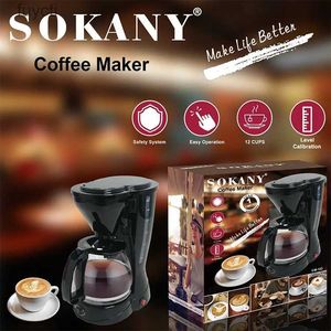 Koffiezetapparaten SOKANY123A Mini Koffiezetapparaat Thuis Automatische Drip Kleine Koffie En Thee Maken YQ240122