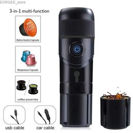 Cafeteros Capsule USB Máquina de café Máquina de café portátil 12 V Café/taza de café con calefacción/Y240403 totalmente automático