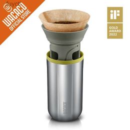 Cafetières WACACO Cuppamoka cafetière Portable cafetière goutte à goutte avec 10 cônes filtre en papier en acier inoxydable verser sur la cafetière YQ240122