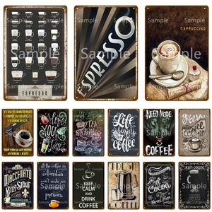 Coffee Metal Painting Indoor Party Sign Vintage Metal Poster Bar Pub Club Coffeeshop Plate Home Decor 20cmx30cm Woo