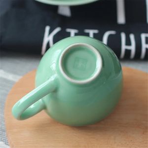 Koffie mok 9oz theekop en schotel set porselein drinkware magnetron vaatwasser veilig keramisch servies Chinese celadons cup 240407