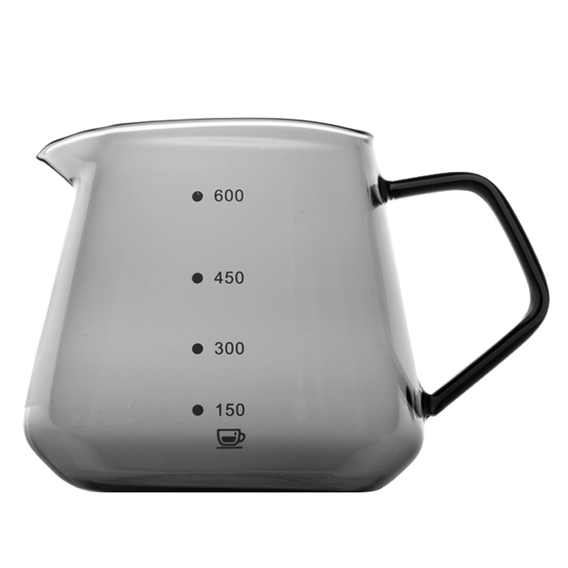 Cafetière nuage pot haut borosilicate transparent appliance en verre à la chaleur à chaleur pot de café mignon tasse à échelle équitable