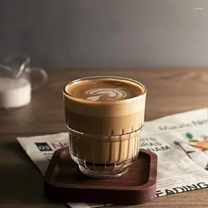 Koffie Potten 250 Ml Cup Huishoudelijke Glas Kan Worden Gestapeld Amerikaanse Ijs Latte Hittebestendige Water Sap Melk Whisky Drinkware