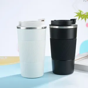 Caxtes à café 380 ml tasse thermique isolée Bouteille d'eau en acier inoxydable Apim anti-fuite pour la randonnée en camping en plein air