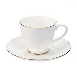 Cafetières 7Oz tasse à thé en céramique bureau de réunion à domicile avec et tasses tasse bord doré