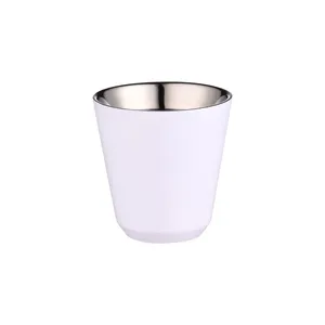 Cafetière 80 ml / 2,7 oz 304 tasse à espresso en acier inoxydable portable double couche