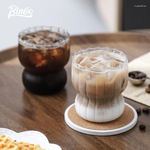 Cafetière Binco Cup Iced American Latte Verre résistant à la chaleur pour le petit déjeuner au lait domestique 250 ml