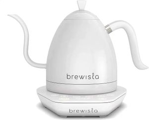 Café Pots Brewista 220V 600ML col de cygne électrique contrôle de température intelligent théière brasser bouilloire bec long verser sur la cafetière goutte à goutte 231214