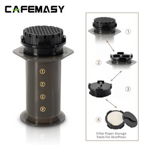 Cafeteras CAFEMASY Filtro de papel Cafetera espresso Máquina portátil Café Prensa francesa Cafetera para máquina AeroPress Barista Tool 231018