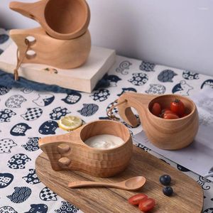 Pots à café chinois en bois entier, tasse à lait pour petit déjeuner, maison solide et créative, eau de bureau, Mini thé à bulles