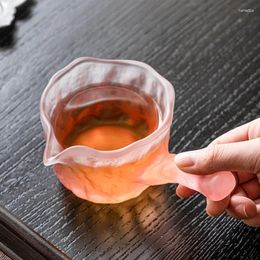 Cafetière Crystal Glass Justice Cup Jap Anti-Scarding Vitreous avec poignée latérale Matte Kungfu Test ACCESSOIRES ACCESSOIRES DE CHA EXQUIS