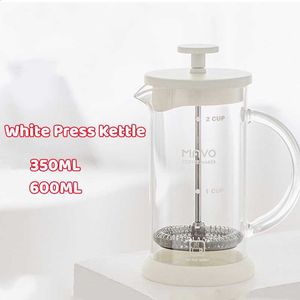 Café Pots Presse française manuel cafetière main bière café filtre 350 ml/600 ml lait mousse verre acier inoxydable maille thé fabricant P230508