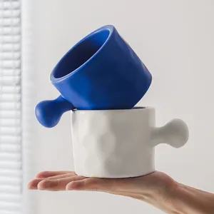 Cafeteras Estilo Coreano Taza INS Cerámica Taza de leche Porcelana Té Oficina Tazas de hielo Agua al por mayor