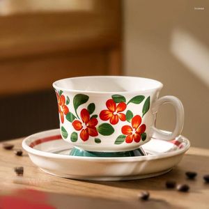 Cabelle tasse médiévale et assiettes en céramique haute esthétique tasses esthétiques haut de gamme