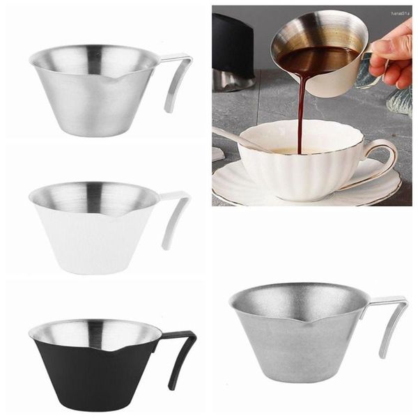 Cafeteras Profesional de acero inoxidable Espresso Taza medidora en forma de V Jarra S Pot