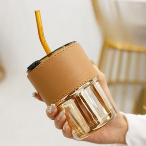 Koffie Potten Herbruikbare Cup Mok Glas Voor Goede Theewaar Drinkware Met Een Rietje Espresso Kopjes Coffeeware Thee Koud Iced Go