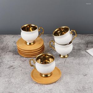 Cafetières Tasse Et Soucoupe Turques Ensemble En Céramique Cadeaux Créatifs Boîte Cadeau Rétro Juego De Tazas Café Thé De 6