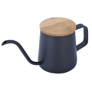 Coffee Pots Yumi YM04 250/350 ml 304 Roestvrij staal Lange smalle tuit Druppel Giet over koffiethee theepot met bamboe -koffieketel P230508