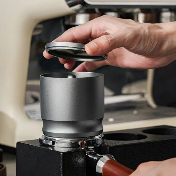 Récepteur de poudre de café avec couvercle 58 mm en aluminium ALLIAGE ANTI FLY TIP TEP GENDER GRINDER