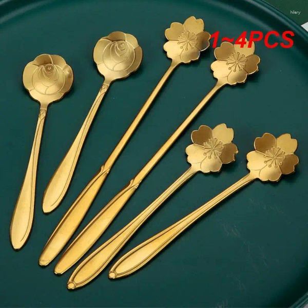 Coffee Scoops 1-4pcs thé et remuant cuillère confortable pour contenir de jolies accessoires de vaisselle de table de cuisine