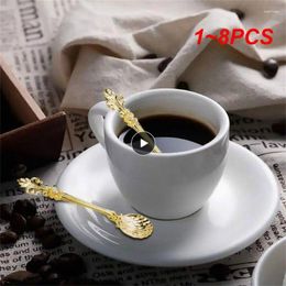 Coffee Scoops 1-8pcs Simple Durable Fashion Practical Iris Cuisine en acier inoxydable outil Portable Spoon Dessert Household Vintage