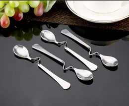 Coffee Scoops 100 PCS Creative Special Modeling Spoons de té de acero inoxidable Acero inoxidable Herramienta de cocina larga manejo largo