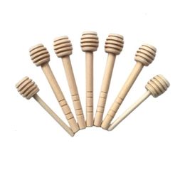 Cucharas de café 100 piezas Xbees Mini palo de miel de madera Cuchara de madera Cuchara agitadora i230224