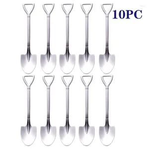 Coffee Scoops 10pc en acier inoxydable Spoon Phelt Dessert Set Creative Creative Christmas Gift Table Varelle