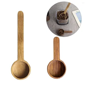 Scoops de café 1pc scoop en bois de noix mesurer la cuillère cuisine thé sucre de sucre mesure outils de cuisson