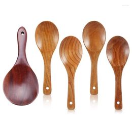 Coffee Scoops -1X TEPHER WOOD SPOON NATUREL RICE SOLID RICE 4PICES COUVOILLES 21,5 cm PALDLE PALDLE VOLUDE