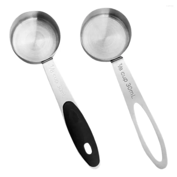 Coffee Stops 2 PCS Scoop Kitchen Seasoning Meding Spoons Medir cucharada de cucharadas de acero inoxidable de acero inoxidable