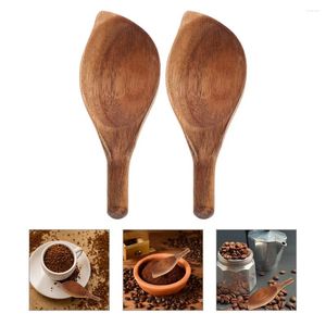 Koffiescheppen 2 pc's lepel poeder schep houten lepels voor schepte thee glad houten herbruikbare keukenbonen blad graan