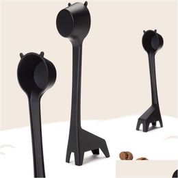 Coffee Scoops 240 pièces/lot créatif dessin animé girafe en forme de cuillère à café belle poudre de grain Scoop mesure en plastique goutte livraison maison Ga Dht4Y