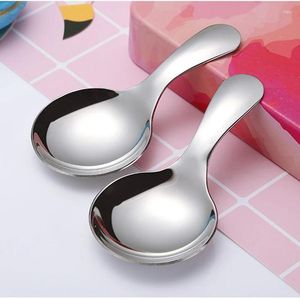 Chopes de café 3pcs/set Lindo 304 Mini cuchara de acero inoxidable/helado Scooper/azúcar SALA Cuchara de especias/cuchara de manejo corto - Herramientas de cocina