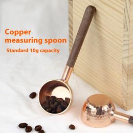 Koffiescheps Bean Meet Lepoon Black Walnut Handle handgemaakte koper 10G