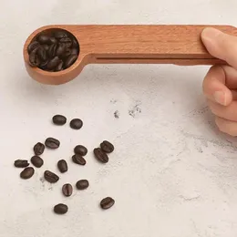 Cuillères à café cuillère à mesurer les grains, bâtonnets de scellage d'emballage alimentaire réutilisables, outils de Gadget de cuisine de protection en bois de hêtre Durable