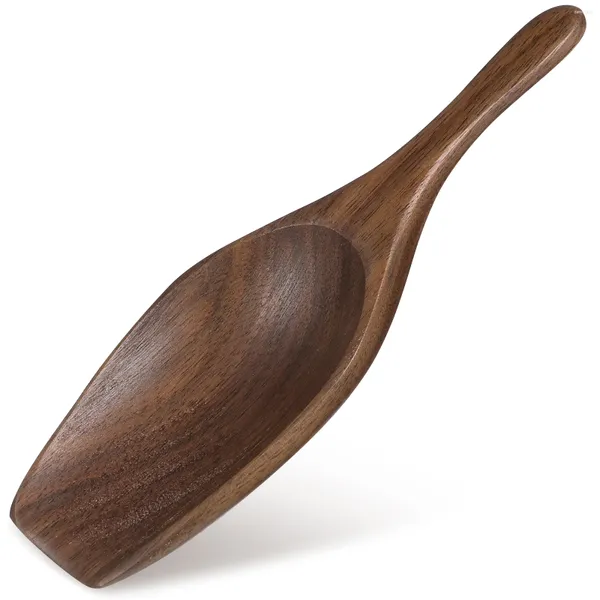 Scoops de café grain réutilisable poudre cuillère scoop scoop lisse en bois cuillère