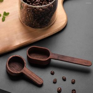 Cucharas de café, hermosa cuchara de textura fina, madera, elegante, antideslizante, medidor de condimento de nuez para Cocina