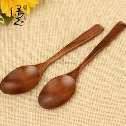 Coffee Scoops by DHL 200pcs Cute 18 cm Natural Wood Spoon Accessories Accessoires de table de table respectueuse