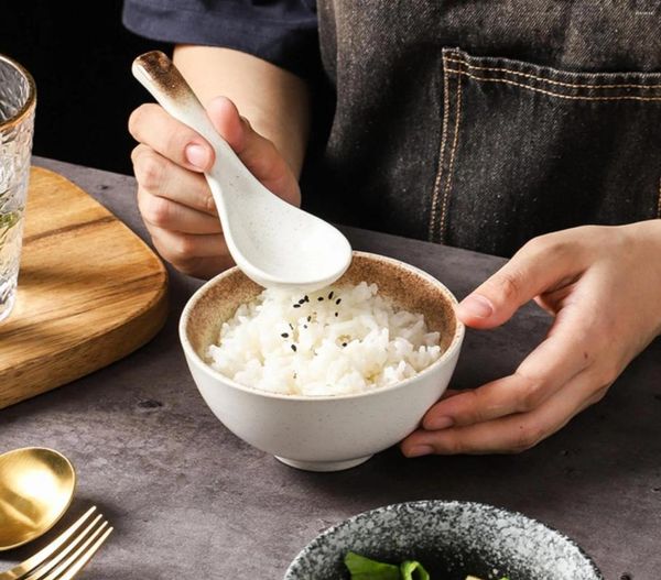 Scoops de café Soupons en céramique Retro Retro Chinese Spoon Asian Rice Riceware Service