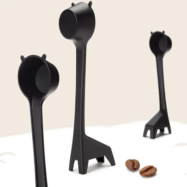 Coffee Stops Creative Cartoon Spoon Ice Cream Forma Giraffe Té Accesorios de cocina 4 PC/LOT