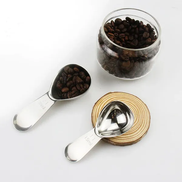 Caops de café en acier inoxydable durable et cuillères à mesure