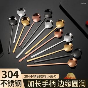 Coffee Scoops Factory Supply Spoon Signring Dessert Ice Cream Small Round Household 304 Inoxydless Ste