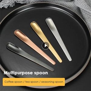 Coffee Scoops Ice Cream Spoon Fashion Creative Design Black Household Choice Accessoires en acier inoxydable