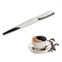 Scoops Coffee Style italien Mélange plat Unique Remueur Spoon Spoon en acier inoxydable Square longue poignée pour le thé